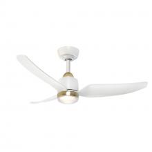 Kuzco Lighting Inc CF72942-BG/WH-5CCT - Hugo 42-in Brushed Gold/Matte White with Light Kit Ceiling Fan