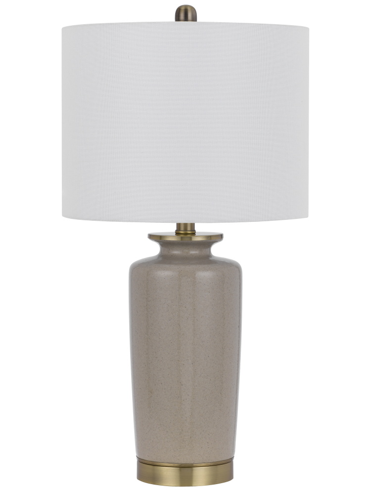 25.5 In. Height Sand Gray Ceramic Table Lamp