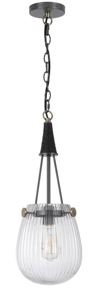 60W Cordoba Two Tone Glass Pendant with Chain