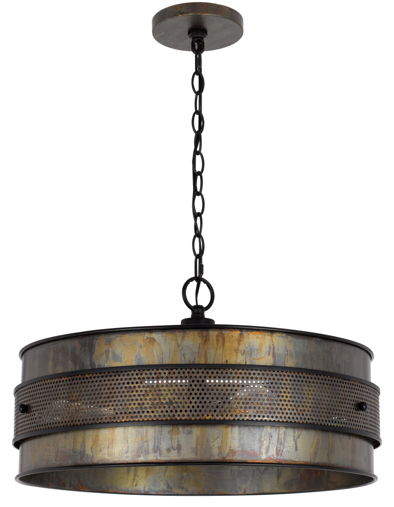 12 In. Height Aged Bronze Metal Chandelier with Me