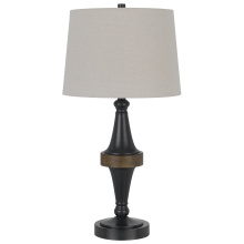 CAL Lighting BO-3251TB - Arbor 150W 3 way metal table lamp with hardback fabric shade