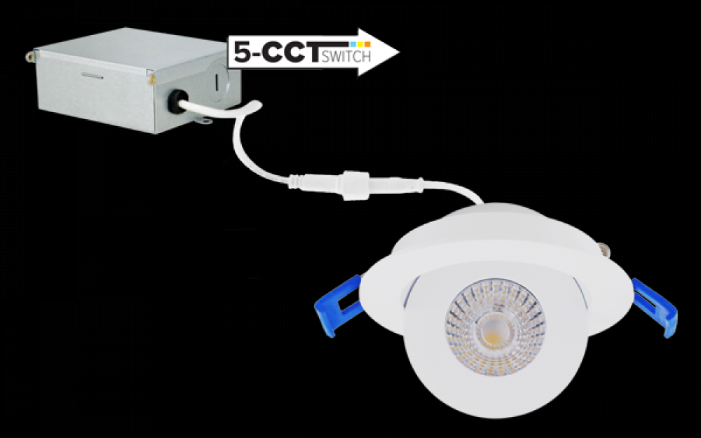 3" LED ADJSTBL EYEBALL 6W 450LM 5CCT