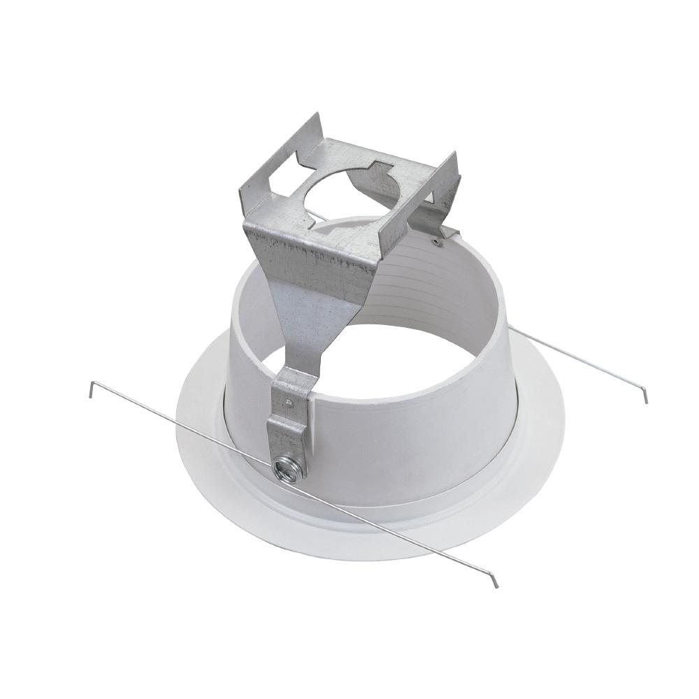 DISCON 5" WHT PLST BAFL W/BRKT