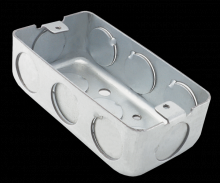 Elco Lighting ELJ242 - 2" X4" RECT JBOX 1.25" DEEP GLVNZD STEEL