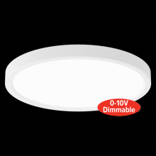 Elco Lighting ELSP63DXCT3W - 6" SLIM PNL RND 0-10V 120-277V DIM 3CCT