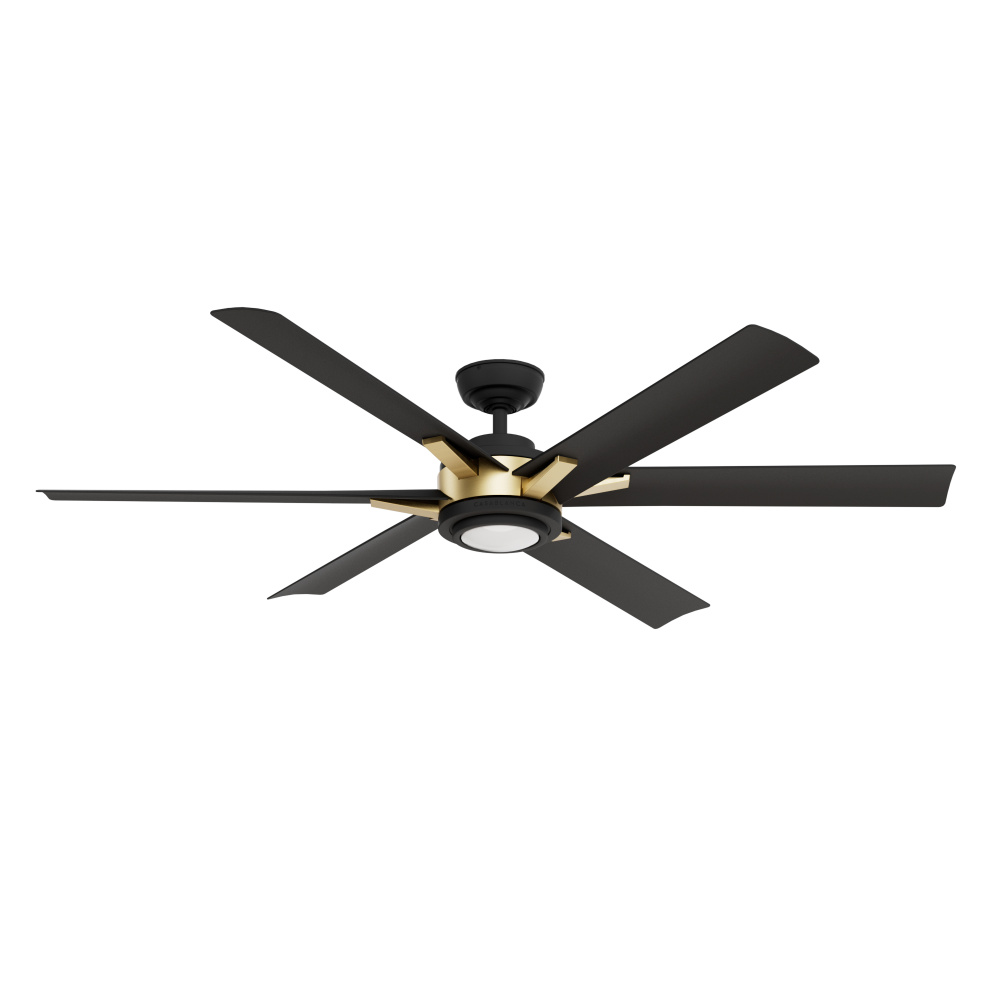 Casablanca 65 inch Melia ENERGY STAR® Alturas Gold Damp Rated Ceiling Fan with LED LT Kit
