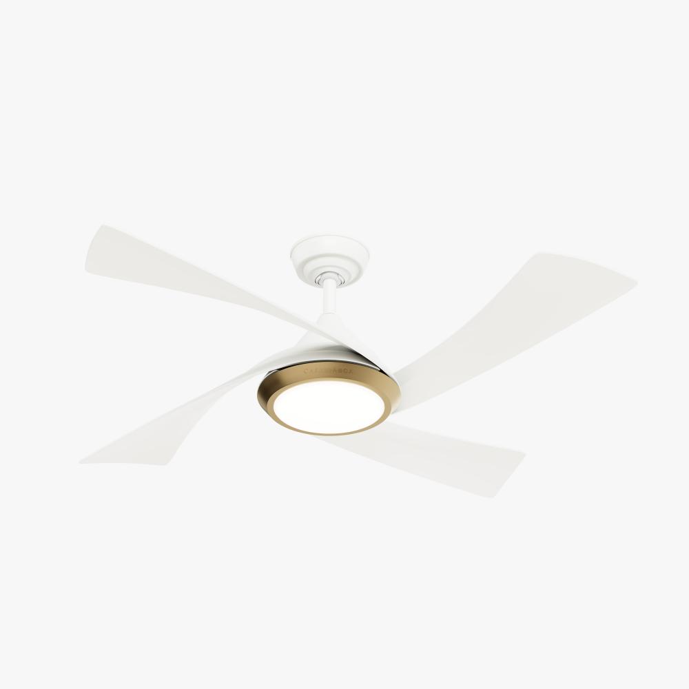 Casablanca 52 inch Vespucci ENERGY STAR® Fresh White Damp Rated Ceiling Fan with LED LT Kit