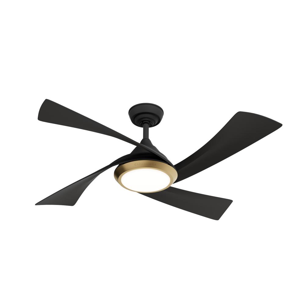 Casablanca 52 inch Vespucci ENERGY STAR® Matte Black Damp Rated Ceiling Fan with LED LT Kit