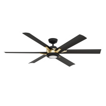 Casablanca Fan Company 53471 - Casablanca 65 inch Melia ENERGY STAR® Alturas Gold Damp Rated Ceiling Fan with LED LT Kit