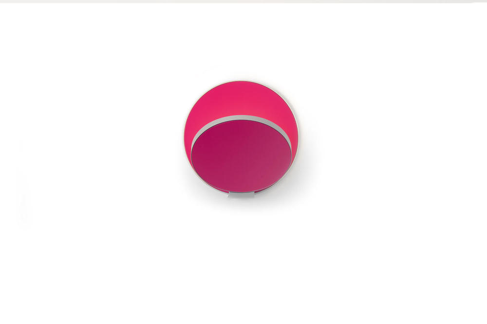 Gravy Wall Sconce - Silver body, Matte Hot Pink plates - Plug-in