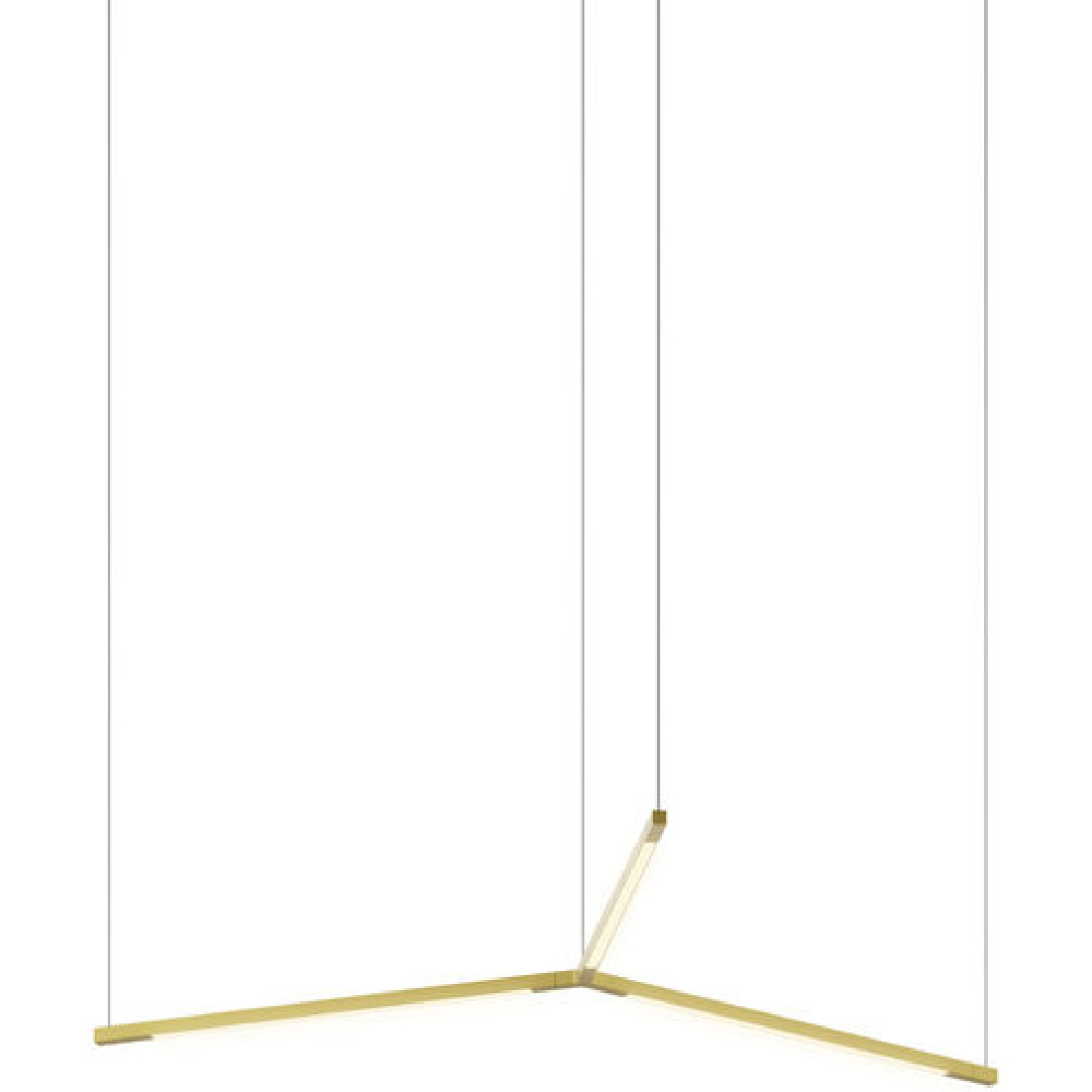 Z-Bar Pendant Small Trio, Gold (16" light bars)