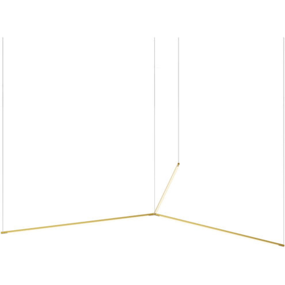 Z-Bar Pendant Medium Trio, Gold (24" light bars)