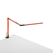 Koncept Inc AR3100-WD-ORG-2CL - Z-Bar mini Desk Lamp with Metallic Black two-piece desk clamp (Warm Light; Orange)