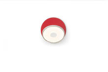 Koncept Inc GRW-S-SIL-MRD-PI - Gravy Wall Sconce - Silver body, Matte Red plates - Plug-in