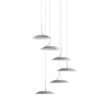 Koncept Inc RYP-C6-SW-SIL - Royyo Pendant (Circular with 6 pendants), Silver, Silver Canopy