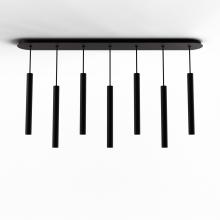 Koncept Inc CMP-L7-S-16-MTB - Combi Pendant 16" Linear 7 Combo Matte Black with Matte Black Canopy