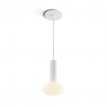 Koncept Inc CMP-S1-S-06-MWT+NA+GLB - Combi Pendant 6" Single Unit Matte White with Matte White Canopy, Glass Ball attachment, Suspens