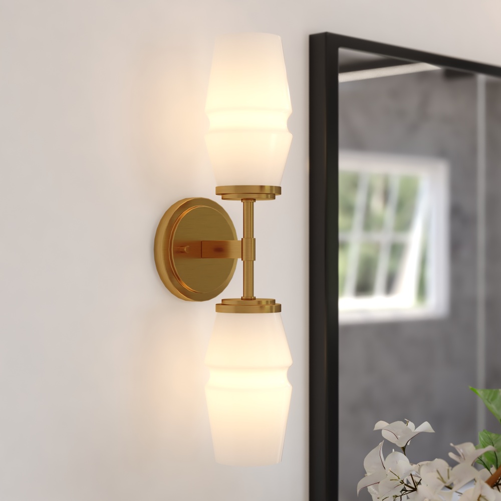 Warren 18.5-in. 2 Light Wall Light Brushed Brass