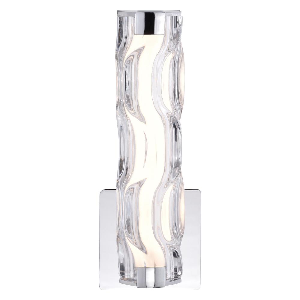 Marseille 13 in. H LED Wall Light Chrome