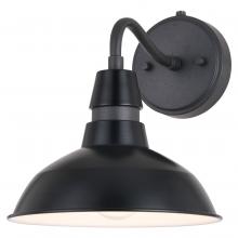 Vaxcel International T0650 - Buena Park 9-in. Outdoor Wall Light Black/Vintage Black w Matte White Inner