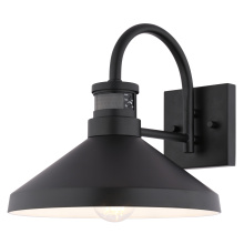 Vaxcel International T0805 - Highland Park 11.25-in. W Outdoor Motion Sensor Wall Light Matte Black and White