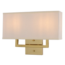 Vaxcel International W0552 - Glenview 15-in. W 2 Light Wall Light Satin Brass