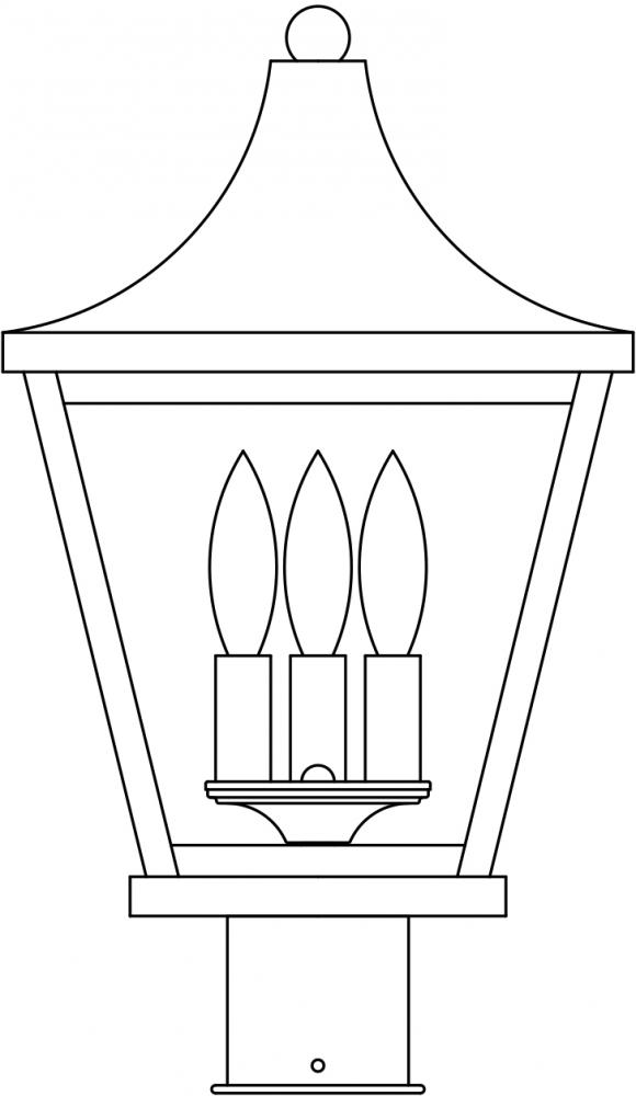 10" Nantes post mount