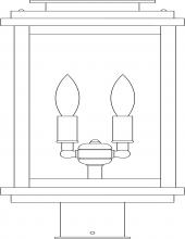Arroyo Craftsman BOP-8CS-AB - 8" Bournemouth Post Mount