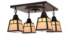 Arroyo Craftsman ACM-4EWO-MB - a-line shade 4 light ceiling mount without overlay (empty)