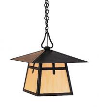 Arroyo Craftsman CH-15BGW-VP - 15" carmel pendant with bungalow overlay