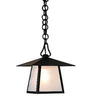 Arroyo Craftsman CH-8HWO-P - 8" carmel pendant with hillcrest overlay