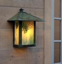 Arroyo Craftsman EW-12ACR-MB - 12" evergreen flush wall mount with classic arch overlay