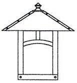 Arroyo Craftsman EW-16TTN-BZ - 16" evergreen flush wall mount with t-bar overlay