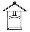 Arroyo Craftsman EW-9SFM-RB - 9" evergreen flush wall mount with sycamore filigree