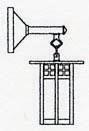 Arroyo Craftsman GB-6LSAGW-VP - 6" glasgow long body wall mount with straight arm