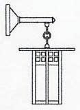 Arroyo Craftsman GB-9SAWO-BZ - 9" glasgow wall mount with straight arm