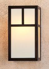 Arroyo Craftsman MS-12TAM-RB - 12" mission sconce with t-bar overlay