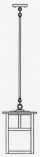 Arroyo Craftsman MSH-10TGW-BK - 10" mission stem hung pendant with t-bar overlay