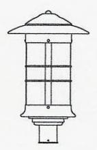 Arroyo Craftsman NP-14LCS-RC - 14" newport long body post mount fixture