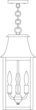 Arroyo Craftsman ORH-8CLR-RC - 8" orpington pendant