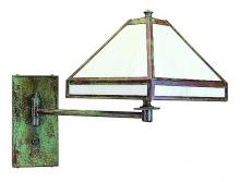 Arroyo Craftsman PSA-1OGW-MB - pasadena wall mount swing arm one light, oak tree filigree
