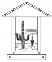 Arroyo Craftsman TRC-9CTGW-MB - 9" timber ridge column mount with cactus filigree