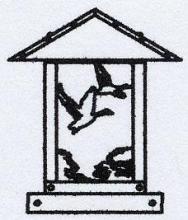 Arroyo Craftsman TRC-9GSRM-RC - 9" timber ridge column mount with goose filigree