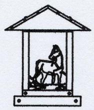 Arroyo Craftsman TRC-9HSF-RC - 9" timber ridge column mount with horse filigree