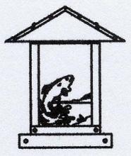 Arroyo Craftsman TRC-9TRCR-BK - 9" timber ridge column mount with trout filigree