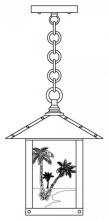 Arroyo Craftsman TRH-9PTRM-RC - 9" timber ridge pendant with palm tree  filigree