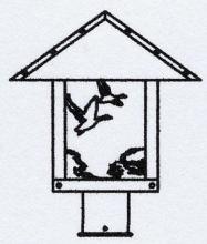 Arroyo Craftsman TRP-12GSGW-RC - 12" timber ridge post mount with goose filigree
