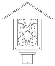 Arroyo Craftsman TRP-16ASWO-VP - 16" timber ridge post mount with ashbury  filigree