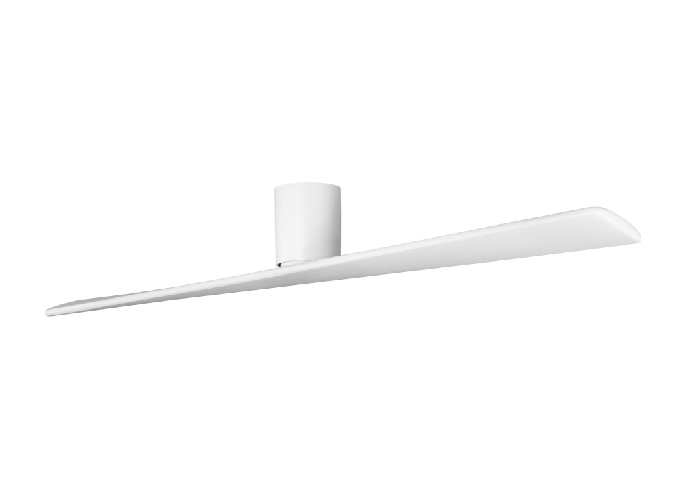 Plank Smart 72 Hugger Ceiling Fan in Matte White with Matte White Blade