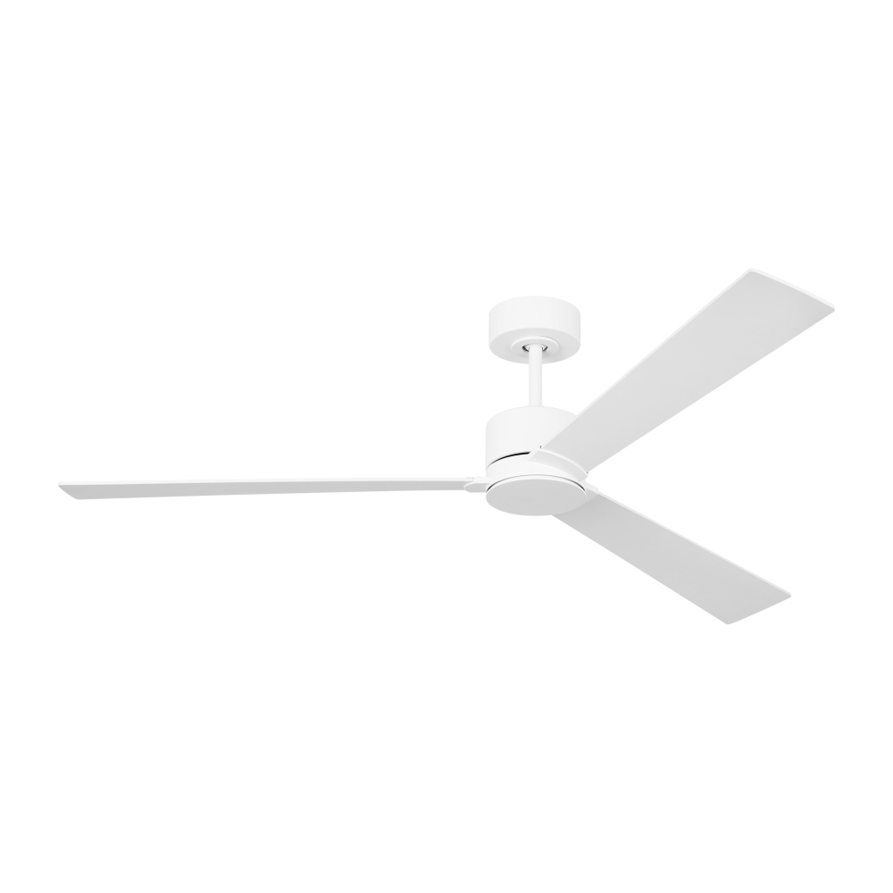 Rozzen Smart 60 Ceiling Fan in Matte White with Matte White Blades